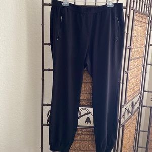 Black pants with zipper pockets